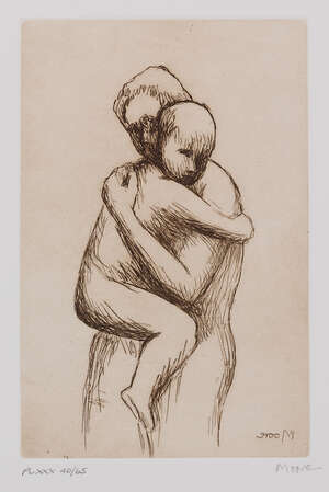 
	
		Henry Moore OM CH FBA,
		British 1898-1986-
		 
		Mother and Child XXX, 1983;
		 
		