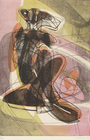 
	
		Stanley William Hayter CBE,
		British 1901-1988-
		 
		Le Couple [Black & Moorhead...