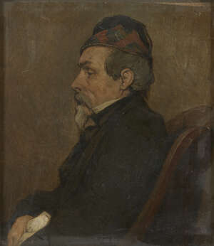 
	
		After Jan Weissenbruch, 
		Dutch 1822-1880- 
		 
		Portrait of Johan Hendrik Louis...
