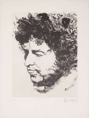 
	
		Ronnie Wood, 
		British b.1947- 
		 
		Bob Dylan, 2014; 
		 
		giclée print on Arches...