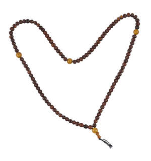 
	
		A Chinese rhinoceros bead rosary, 19th century, comprising one hundred and nine spherical...