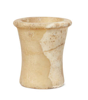 
	
		RTO An Egyptian alabaster waisted cylindrical vase, Egypt, Nagada period, 4th millenium...