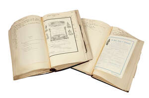 
	
		Masonic Scrapbooks. Two Volumes. Large folio. C 1920  1950, Compiled by Mr. Nice and...