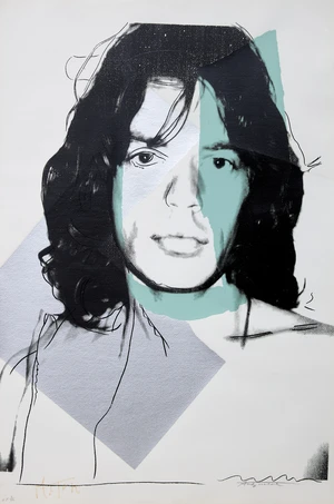 Andy Warhol,&nbsp;American 1928-1987,&nbsp;Mick Jagger, (F and S II.138), 1975;&nbsp;screenprint in colours on...