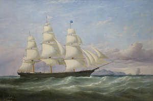
	
		Samuel Walters, 
		 
		British 1811-1882- 
		 
		The Ship 'Guiding Star'; 
		 
		