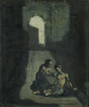 
	
		Léon Zack (Lev Vasilevich Za), 
		Russian 18921980- 
		
		The Prisoner; 
		
		oil on...