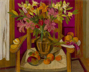 Alfredo Roldan, 
		Spanish b.1965- 
		Bodegón en la butaca; 
		oil on canvas, signed and dated '02 upper right, 81.5 x 100 cm (ARR) 
		Provenance: The