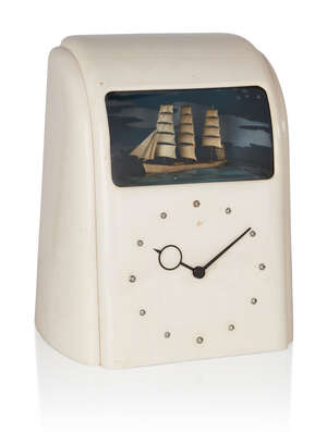 
	
		J.S. Thatcher for Vitascope Industries Ltd, 
		 
		Art Deco Vitascope clock with...