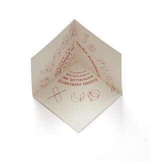 
	
		Tauba Auerbach, 
		American b.1981- 
		 
		Pop-up Invitation, 2013; 
		 
		printed paper...
