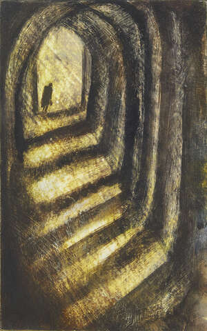 
	
		Tessa Newcomb, 
		British b.1955- 
		 
		Passage, 2004; 
		 
		oil on board, 24x15cm,...