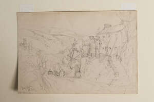 
	
		William Callow RWS, 
		British 1812-1908- 
		 
		Cottage at Matlock, Derbyshire, and...