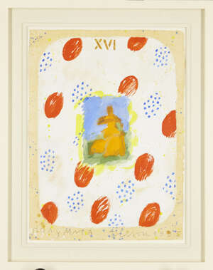 
	
		Joe Tilson RA, 
		British b.1928- 
		 
		Polymnia, 1995; 
		 
		gouache, signed,...