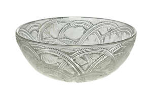 
	
		René Lalique (1860-1945), a clear and frosted glass bowl 
		Pinsons No. 11-016, designed...