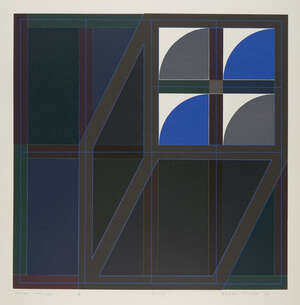 
	
		Gordon House,
		British 1932-2004-
		 
		Series 40cm E, 1965;
		 
		screenprint in...