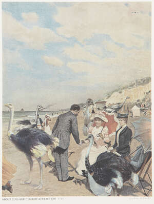 
	
		Sir Peter Blake CBE RDI RA, 
		British b.1932- 
		 
		About Collage: Tourist...
