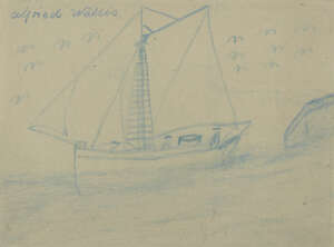 
	
		Alfred Wallis, 
		British 18551942 - 
		 
		Untitled (Double-sided); 
		 
		pencil...
