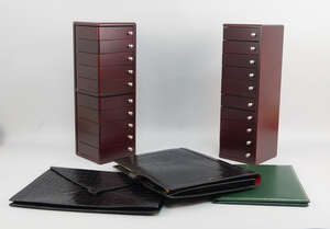 
	
		An Aspinal of London black leather crocodile effect envelope document clutch, 25cm x...