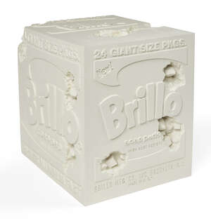 
	
		Daniel Arsham, 
		American b.1980- 
		 
		Eroded Brillo Box, 2020; 
		 
		plaster with...