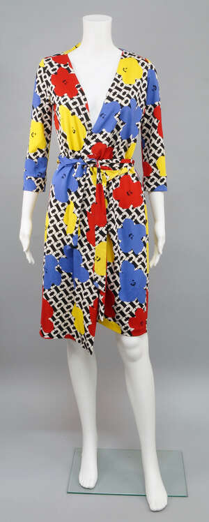 
	
		Chanel: a black silk skirt, with abstract design, together with a Chanel multi-colour...