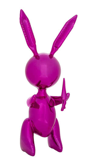 
	
		After Jeff Koons, 
		American b.1955- 
		 
		Rabbit (Pink); 
		 
		zinc alloy...