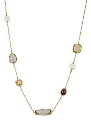 
	
		A multi-gem, long necklace, by H Stern, designed as a fine neckchain with vari-cut...