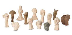 
	
		Geoffrey Harris,
		British 1928-2019-
		 
		A collection of small portrait bust...