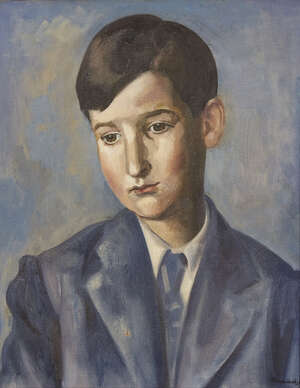 
	
		Bernard Meninsky, 
		Ukrainian/British 1891-1950-
		 
		Portrait of a young...