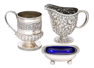 
	
		A George III repousse silver cup, London, c.1813, Rebecca Emes & Edward Barnard I, raised...