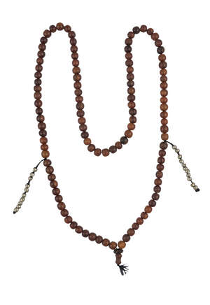
	
		A Chinese rhinoceros horn bead rosary necklace, 19th century, comprising one hundred and...