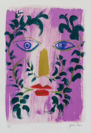 
	
		John Piper CH,
		British 1903-1992-
		 
		Foliate Head [Levinson 256], 1976;
		 
		