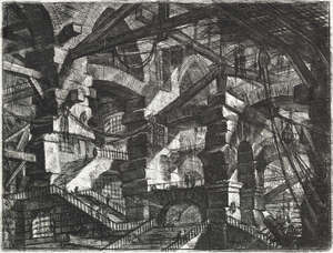 
	
		Giovanni Battista Piranesi, 
		Italian 1720-1778- 
		 
		The Gothic Arch, plate 14...