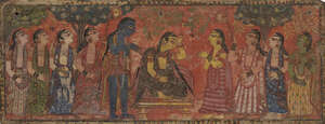 
	
		PROPERTY FROM AN IMPORTANT PRIVATE COLLECTION
		A painted wooden book cover, Malwa,...