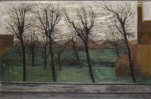 
	
		James Cant, 
		 
		Australian 1911  1982- 
		 
		 
		Trees by Regent's Park Canal, 1954;...