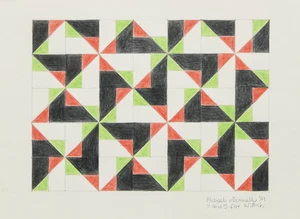 Michael O'Donnell, British b.1946 - 7 and 5 for W. B.-G., 1971; coloured pencil and pencil on paper, signed, dated and titled lower right 'Michael O'Donnell