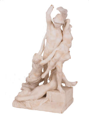 
	
		Pietro Bazzanti, Italian, 1825-1895, a marble sculpture depicting The Rape of Polyxena,...