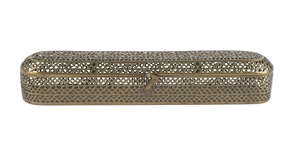 
	
		A Mughal openwork brass pencase, North India, late 18th or early 19th century, of typical...