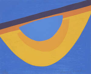 
	
		Sir Terry Frost RA,
		British 1915-2003-
		 
		Yellow and Blue for Bowjey [Kemp 210],...