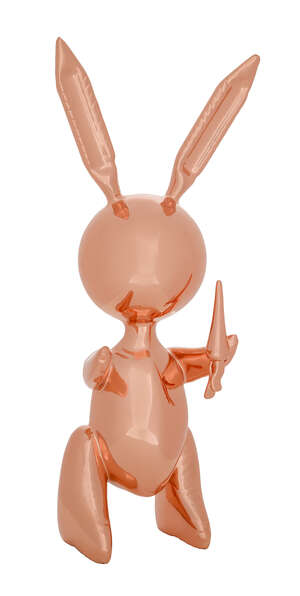 
	
		After Jeff Koons, 
		American b.1955- 
		 
		Rabbit (Rose Gold); 
		 
		zinc alloy...