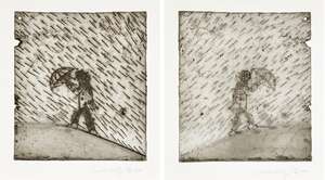 
	
		Colin Self, 
		British b.1941- 
		 
		Untitled, 2009; 
		 
		two etchings on wove, each...