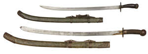 
	
		A Chinese willow leaf sabre (liu yue dao), late 18th/early 19th century, with shagreen...