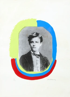 Sonia Delaunay,&nbsp;French 1885-1979,&nbsp;Portrait of Arthur Rimbaud, from Les Illuminations, 1973;&nbsp;pochoir...