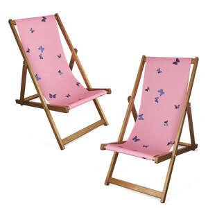 
	
		Damien Hirst, 
		British b.1965- 
		 
		Deck Chairs, 2007; 
		 
		two screenprint fabric...