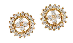 
	
		A pair of diamond cluster earstuds, each of circular openwork design, set with...