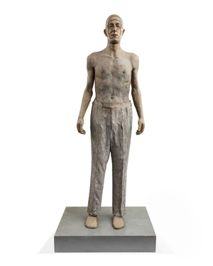 John Davies, British b.1946 - Pupil, 1973-75; mixed media on wooden base, H197 x W86.5 x D60.5 (including base) (ARR) Exhibited: Whitechapel Gallery, Lond