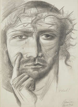 
	
		Ramiro Davalos, 
		Argentinian 1924-2000- 
		 
		Velad!; 
		 
		pencil, signed and...