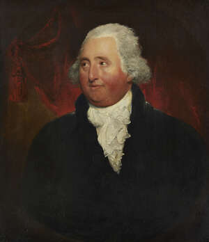 
	
		Studio of John Hoppner RA, 
		 
		British 1758-1810- 
		 
		Portrait of a gentleman,...