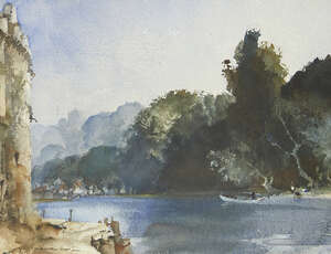 
	
		Sir William Russell-Flint RA RSW PRWS, 
		 
		Scottish 1880-1969- 
		 
		On the Loing...