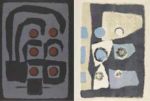 
	
		Clifford Ellis,
		British 19071985-
		 
		Untitled, 1953/60;
		 
		two lithographs in...