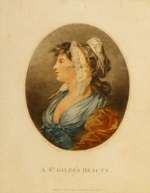 
	
		Francesco Bartolozzi RA, Italian 1727-1815- A Saint James Beauty & A St. Giles Beauty;...