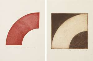 
	
		Gordon House,
		British 1932-2004-
		 
		Red Arc and Small Arc, 1973;
		 
		two etchings...